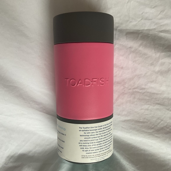 NEW Toadfish Insulated Stainless Steel Non-Tipping Can Cooler Bubblegum Pink - Picture 2 of 8